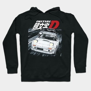 fc3s iNTIAL D Ryosuke Takahashi FC vs 86 Drift Car Battle RED SUNS Hoodie